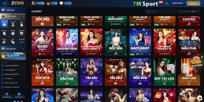 Điểm thu hút đặc biệt của nền tảng là kho game giải trí đa dạng